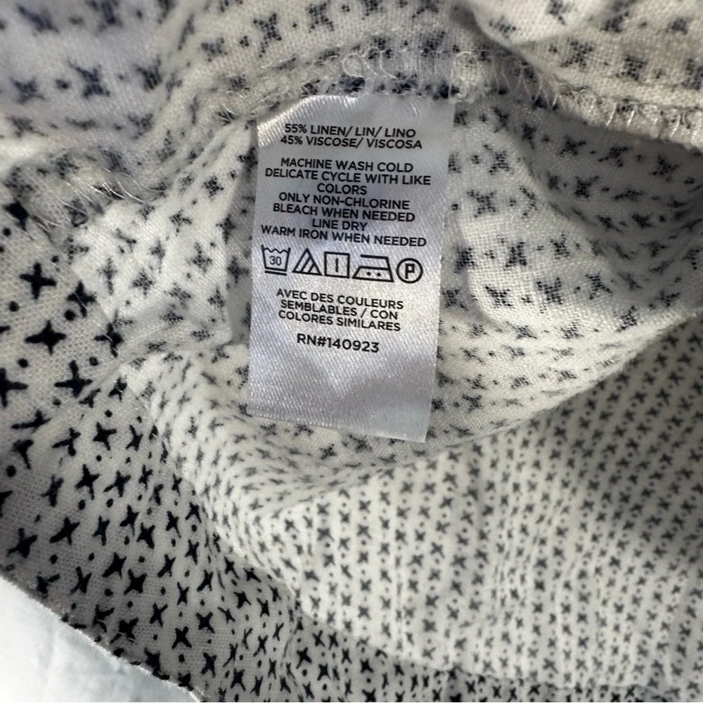 LOFT Star Puff Sleeve Blouse Size M